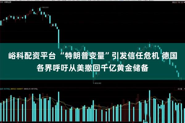 峪科配资平台 “特朗普变量”引发信任危机 德国各界呼吁从美撤回千亿黄金储备